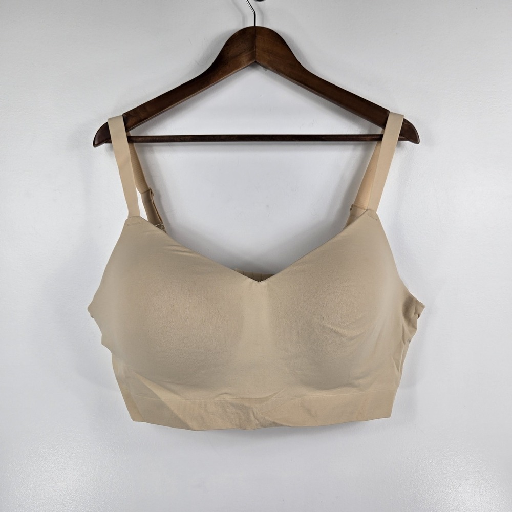 Truekind Supportive Comfort Wireless Shaping Bra Beige Women's Size 4XL NWOT